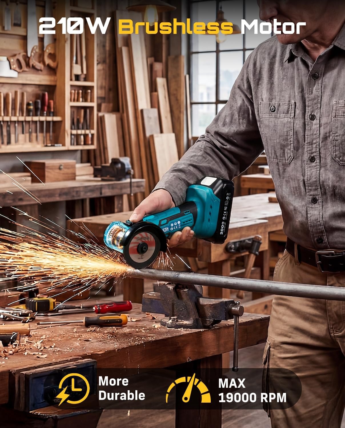SEESII Mini Smerigliatrice Ang - Brushless Angle Grinder Battery Powered recensione e prezzo